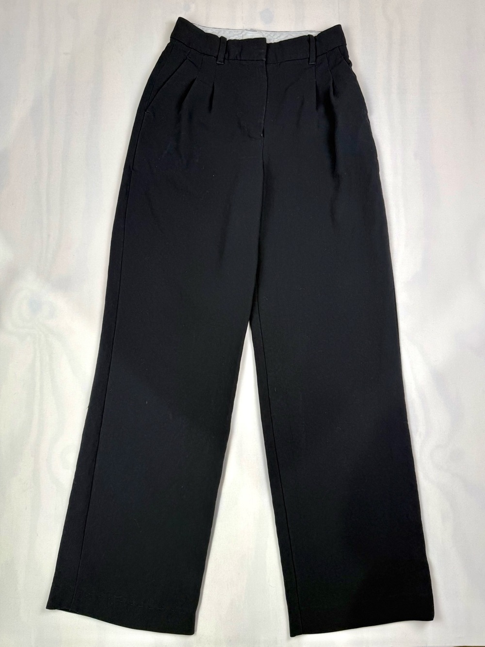 Wilfred Aritzia Black Wide Leg Trouser Pants High Rise Pleated Size‎ 2